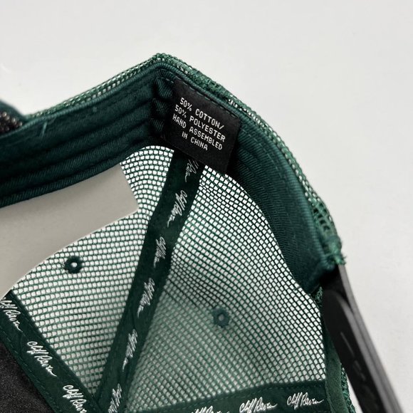 Vintage Cliff Raven Hat Green Ed Hardy Japanese tattoo Snap back Trucker Cap 90s - Picture 5 of 8